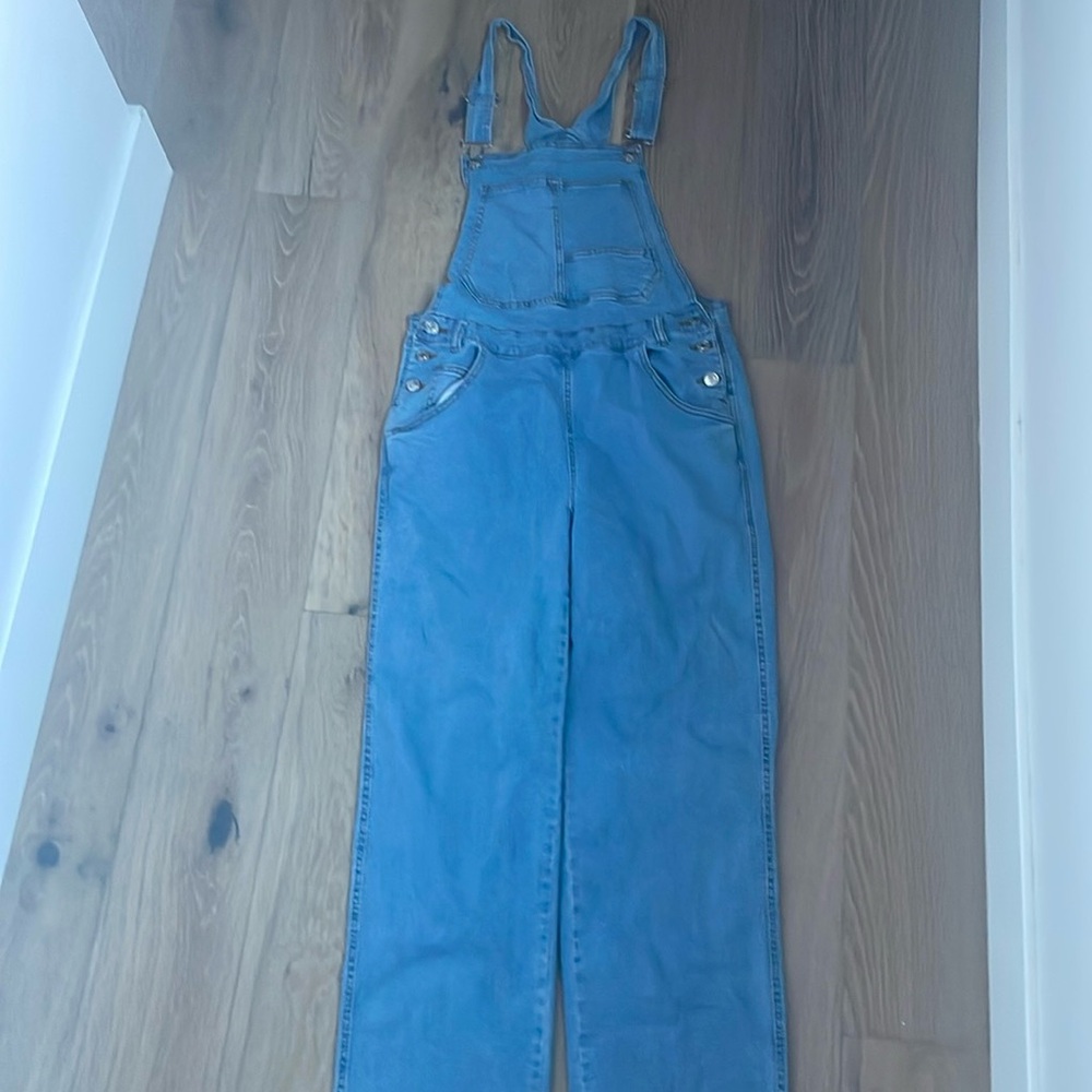 Blue jeans overalls
